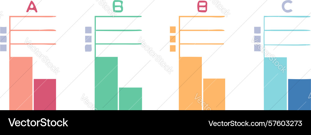 Modern bar chart for data visualization vector image