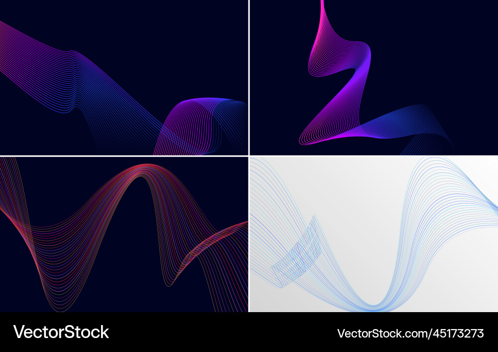 Modern wave curve abstract background Vector Image