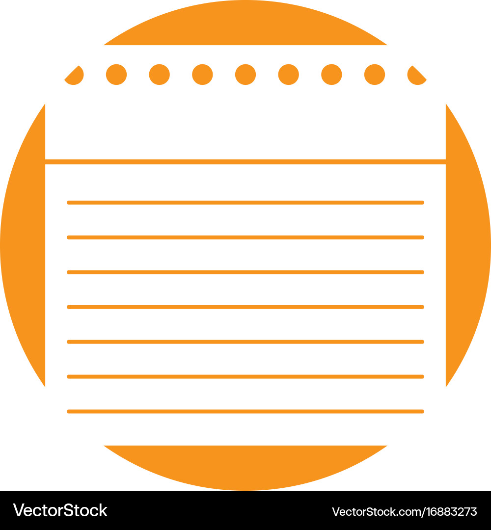 Notebook sheet isolated icon vector image