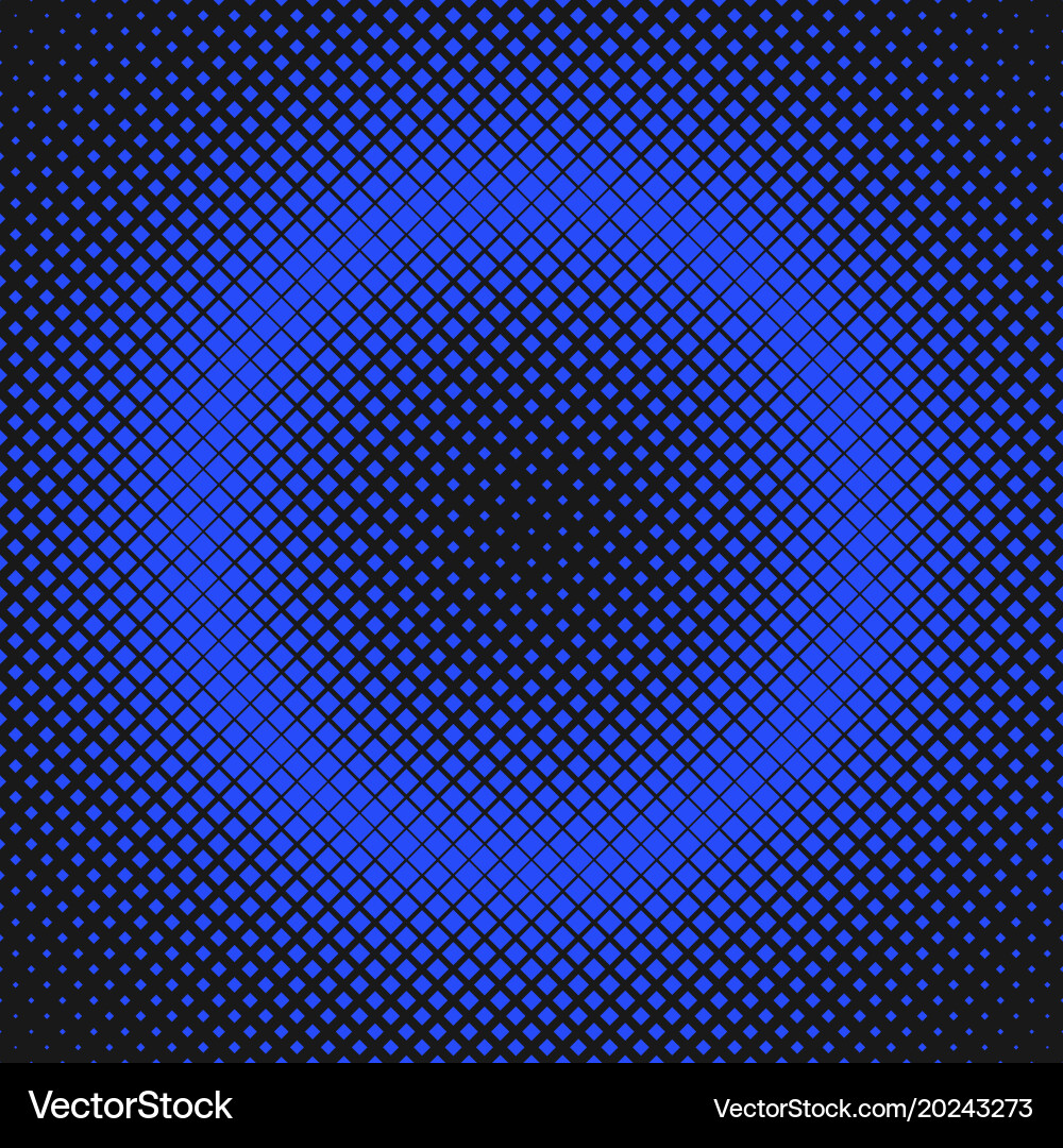 Retro halftone diagonal square pattern background vector image