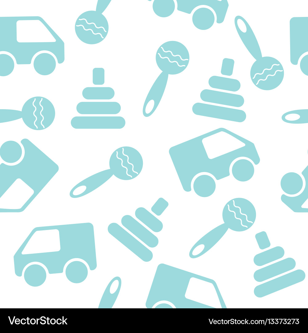 Seamless pattern with toys Seamless pattern with toys vector image