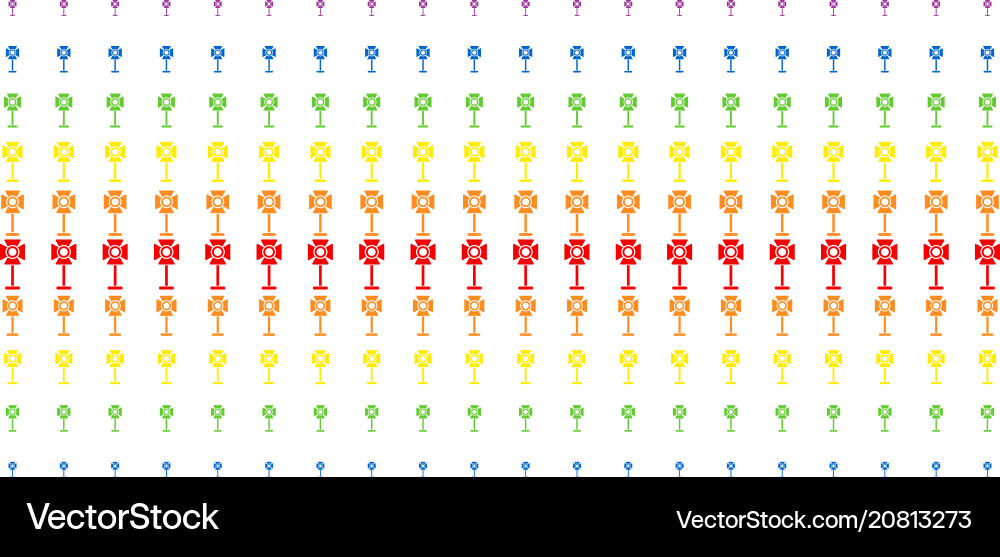 Spotlight rack shape halftone spectrum array Spotlight rack shape halftone spectrum array vector image