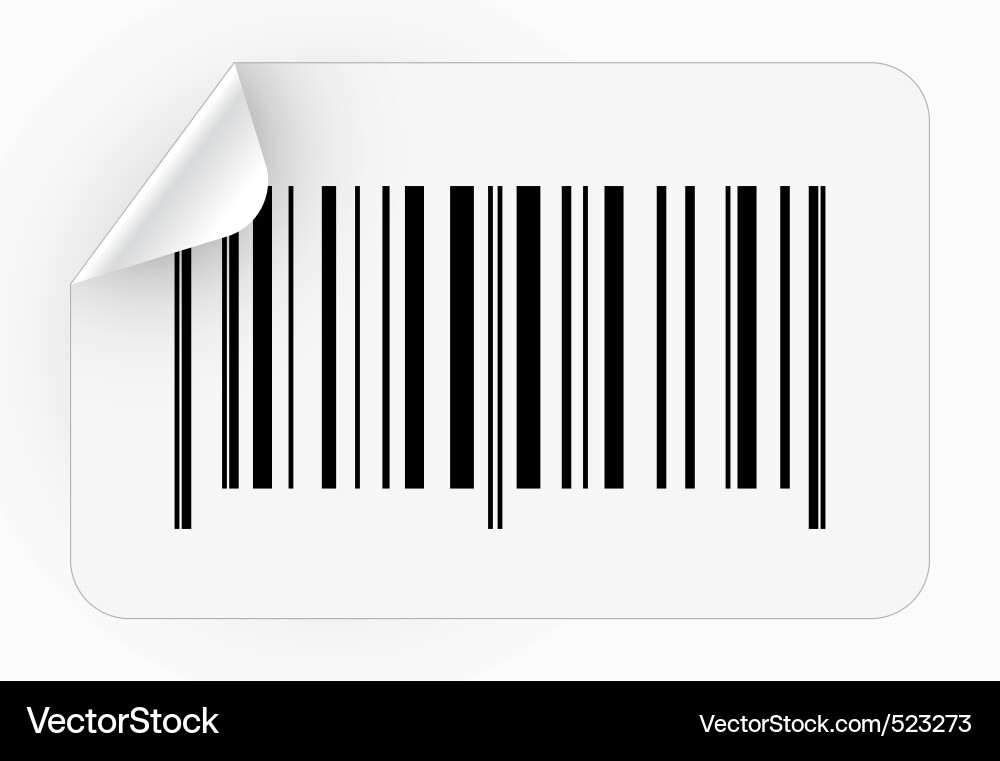 Sticker with bar code Vector Image