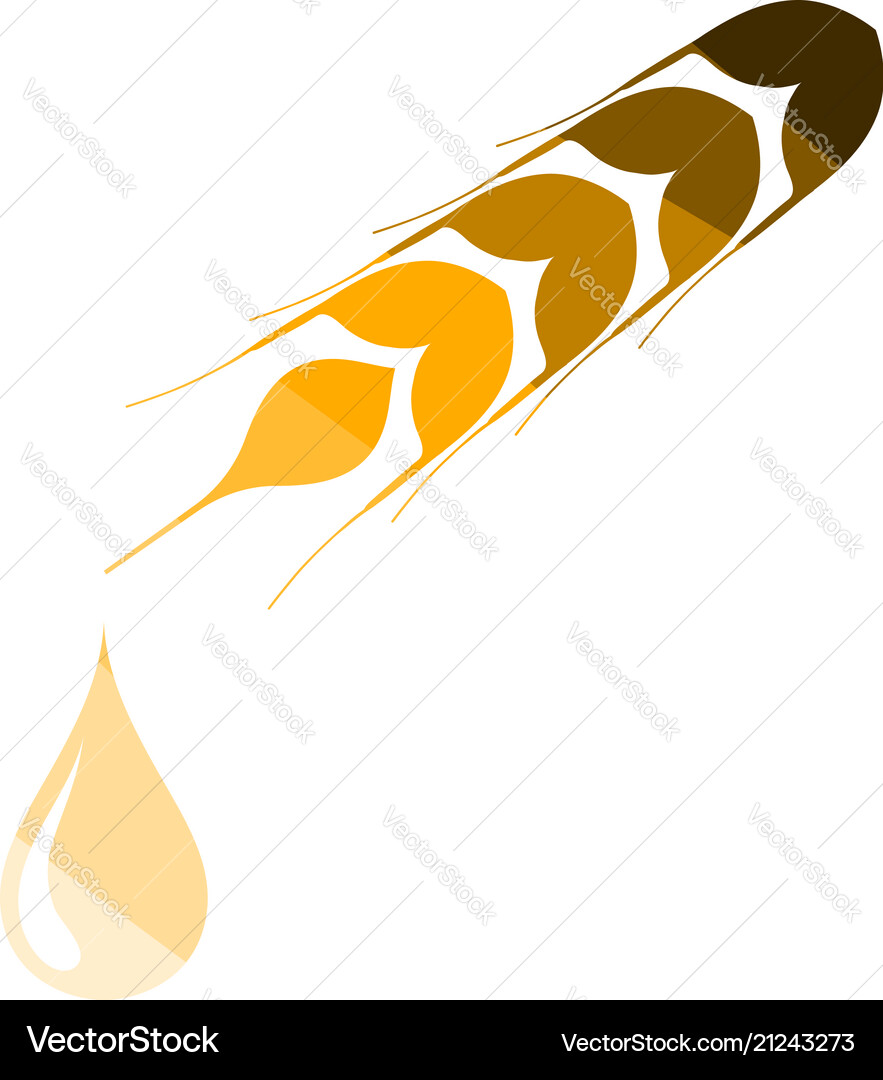 Wheat with drop icon Wheat with drop icon vector image