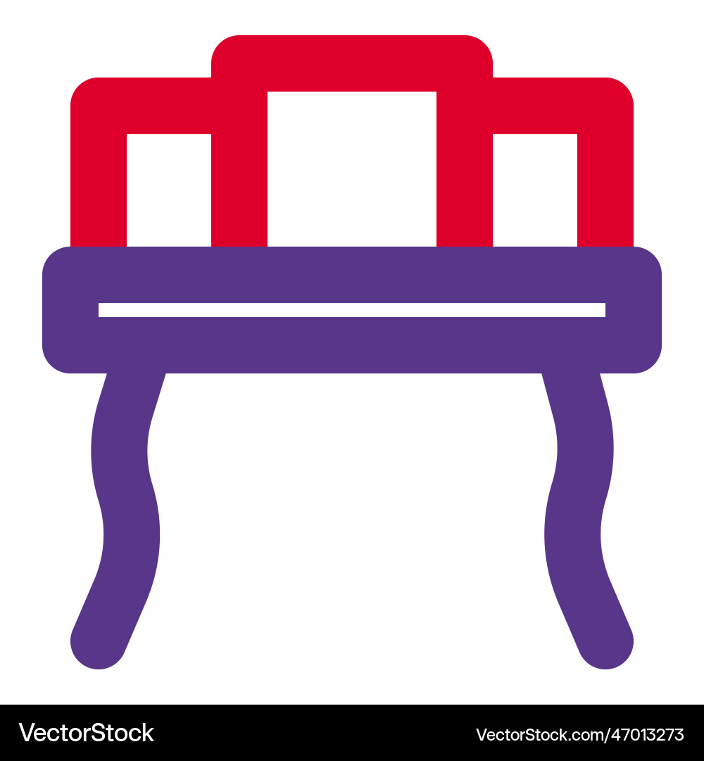 Writing table with a sturdy retro design Vector Image