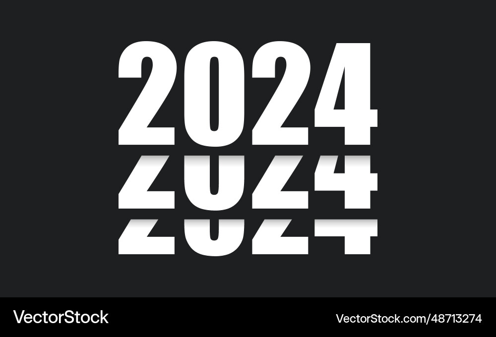 2024 number design template 2024 number design template vector image