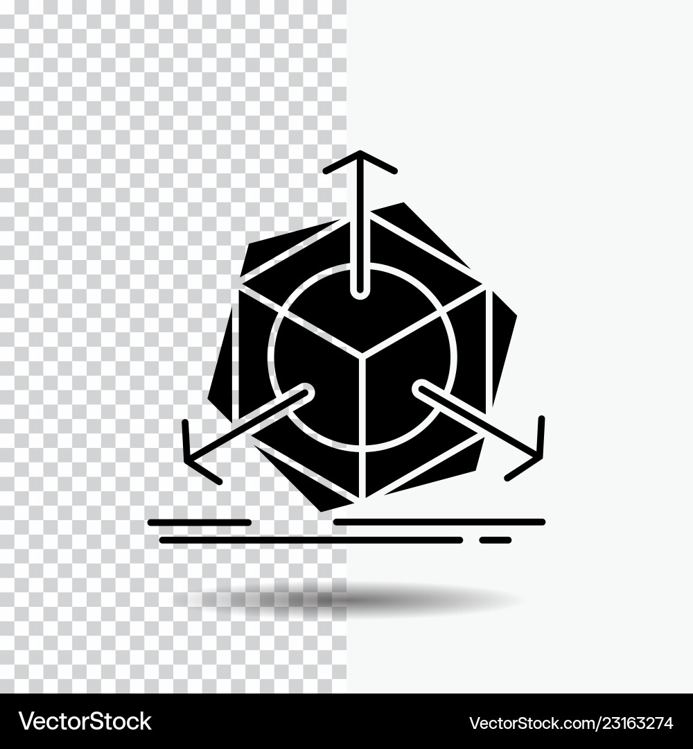 3d change correction modification object glyph 3d change correction modification object glyph vector image
