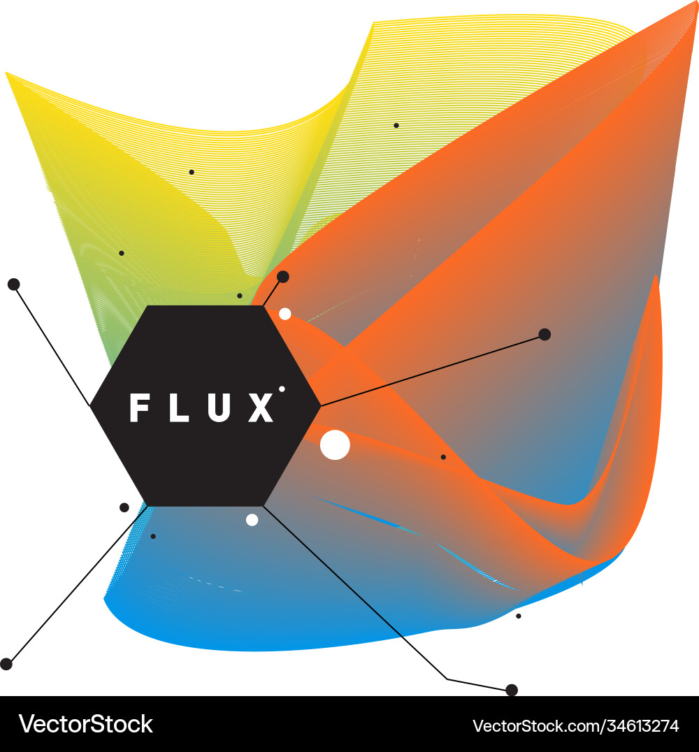 3d colorful wave background dynamic flux effect 3d colorful wave background dynamic flux effect vector image