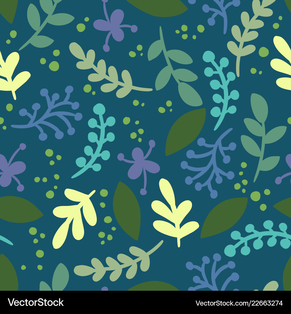 Abstract leafs retro seamless pattern Abstract leafs retro seamless pattern vector image