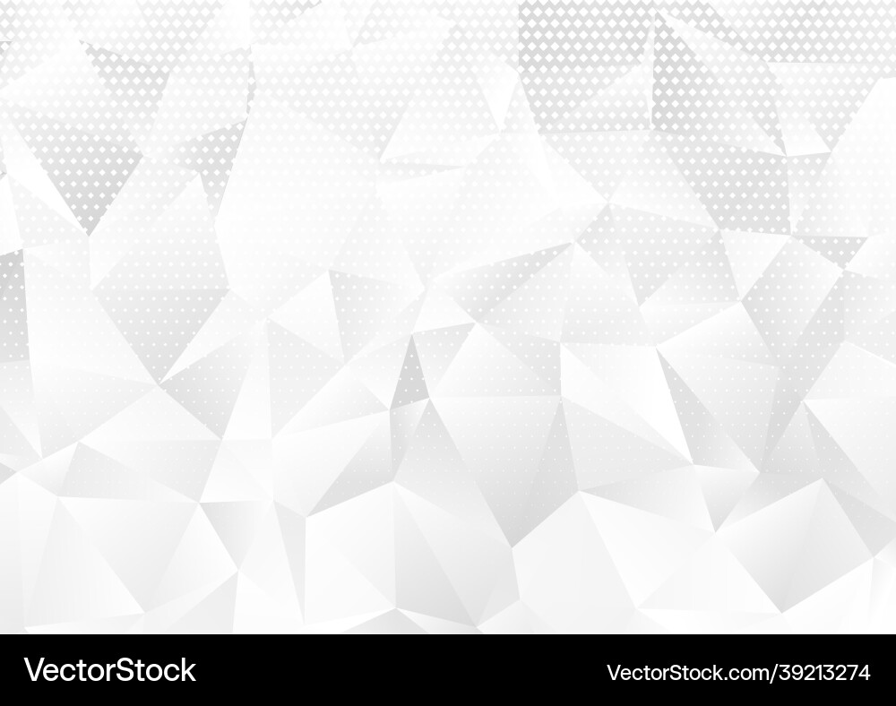 Abstract low poly design with halftone overlay vector image