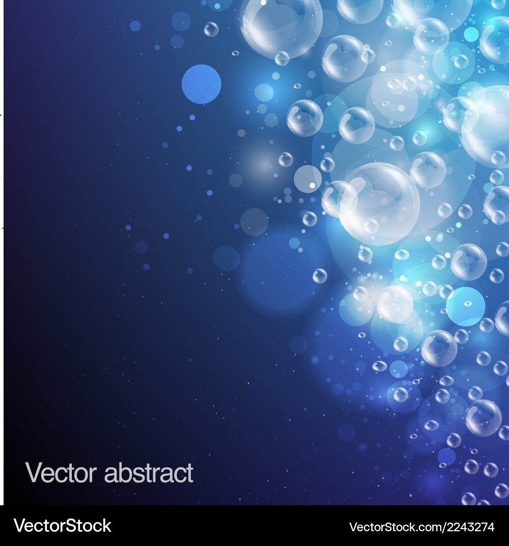 Abstract Underwater Bubbles Background Royalty Free Vector