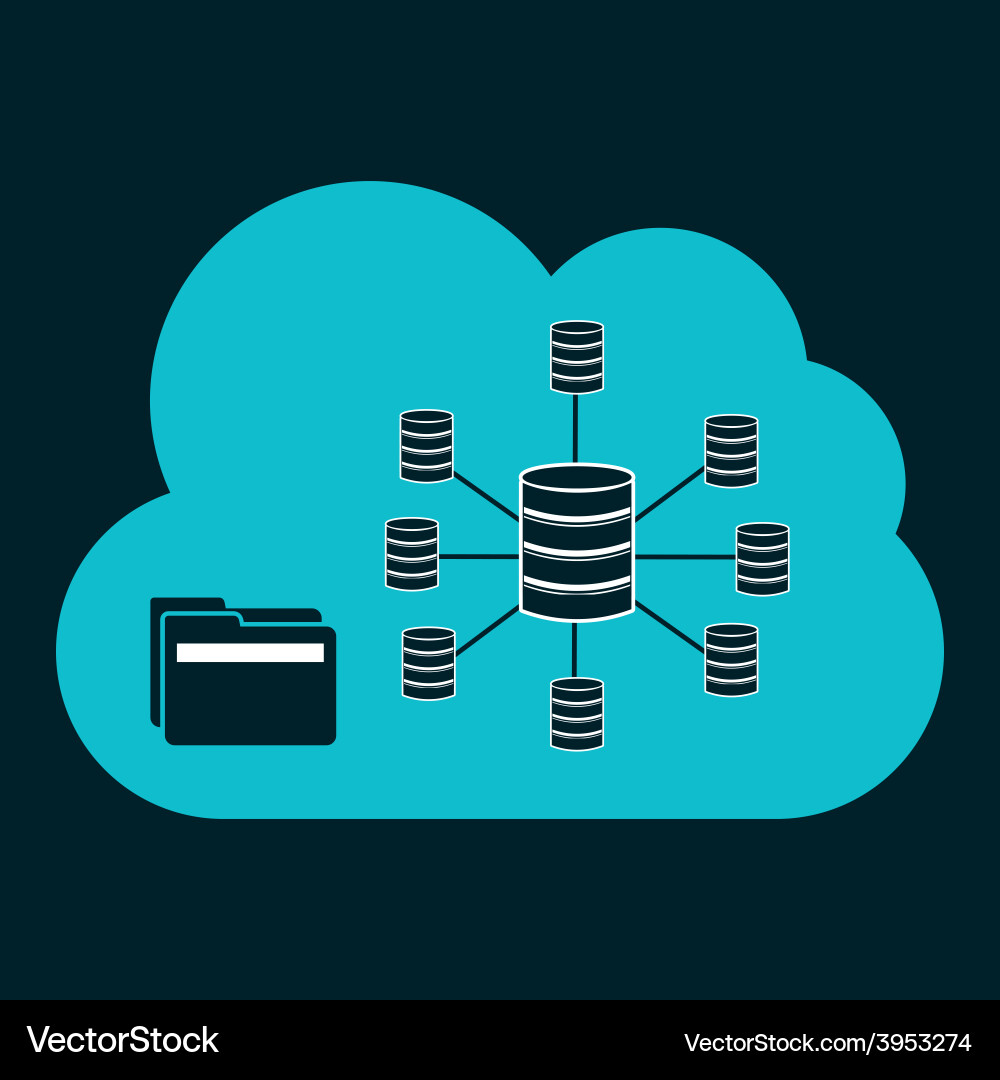 Cloud Data Security Concepts vector image