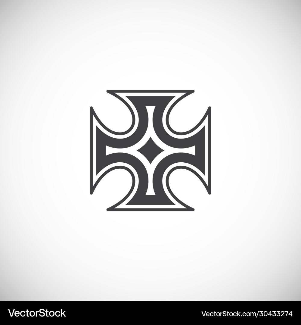 Cross icon on background for graphic and web Cross icon on background for graphic and web Vector Image