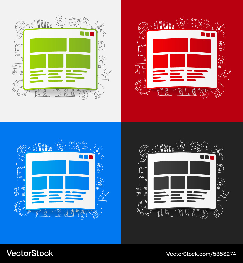 Drawing business formulas interface vector image