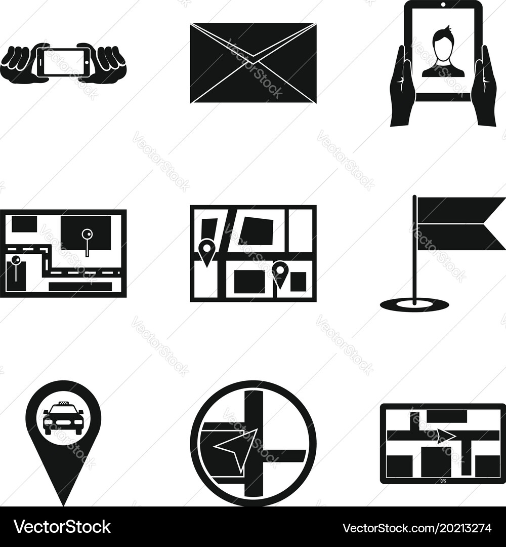 Electrical connection icons set simple style vector image