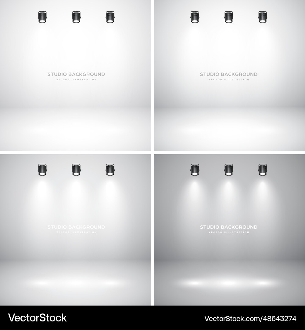 Empty gray studio abstract backgrounds Empty gray studio abstract backgrounds vector image