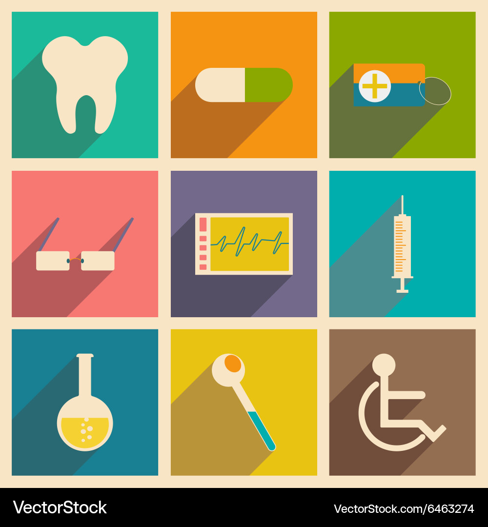 Flat with shadow concept and mobile application Vector Image