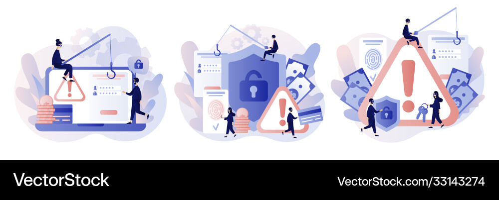 Internet hacker attack and personal data security vector image