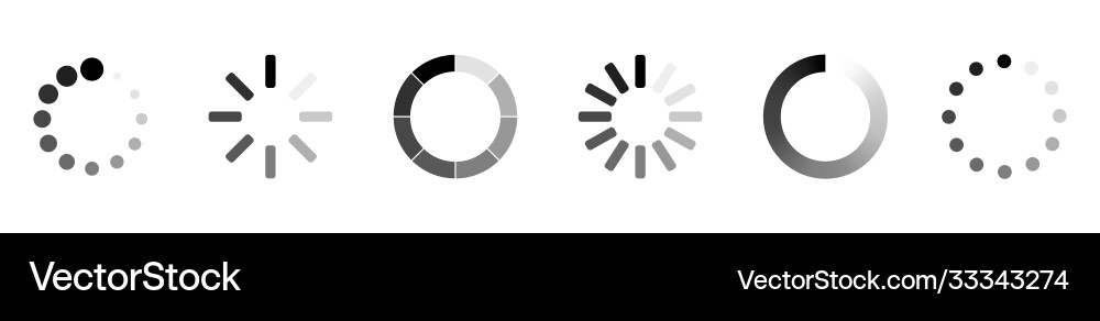 Loading icons load bar set Loading icons load bar set vector image