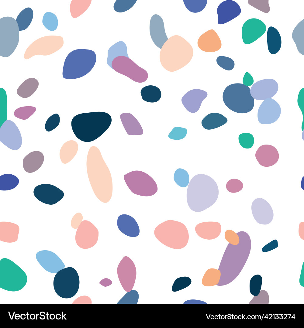 Random scattered shapes colorful mosaic pattern Vector Image