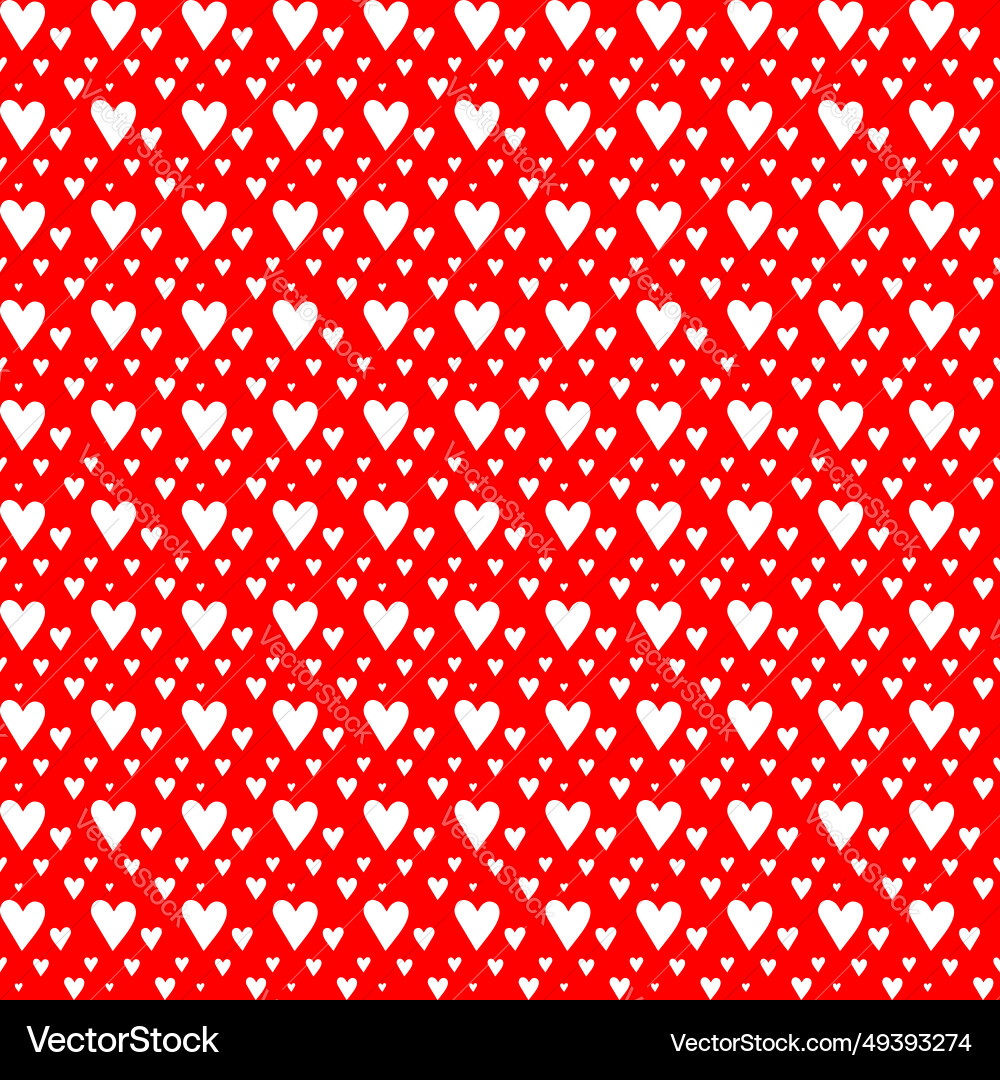 Red hearts seamless pattern background Royalty Free Vector