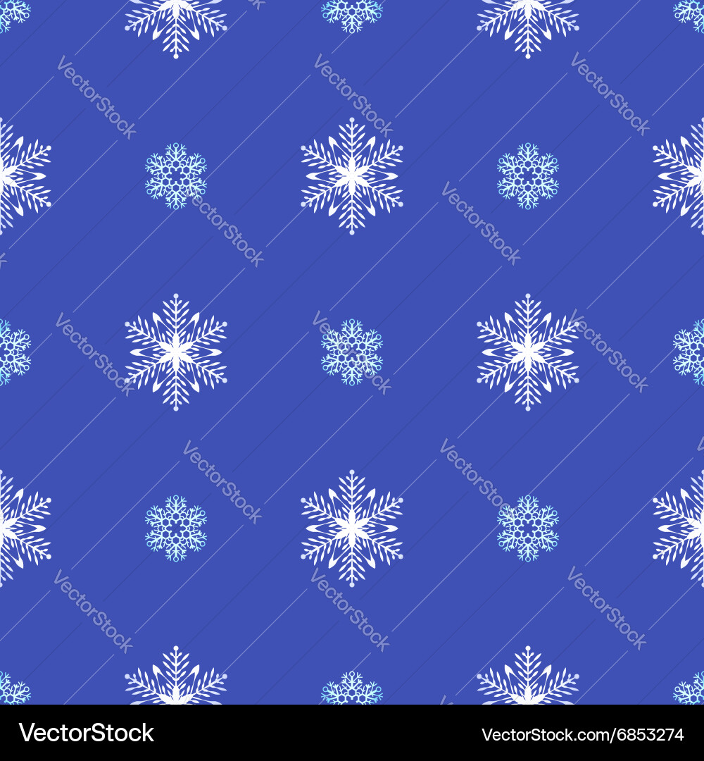Snowflake Seamless Pattern vector image