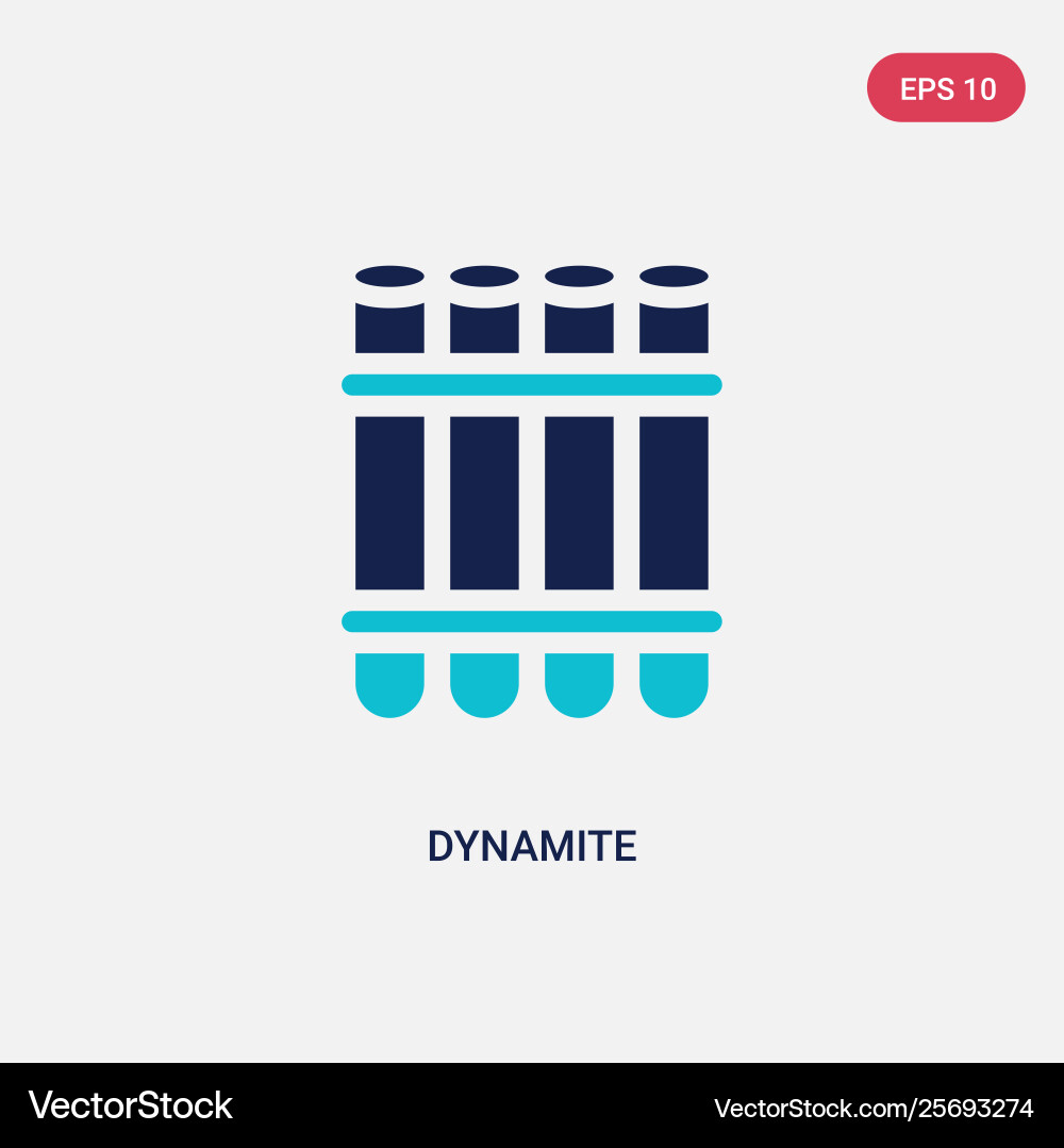 Two color dynamite icon from army concept Two color dynamite icon from army concept vector image