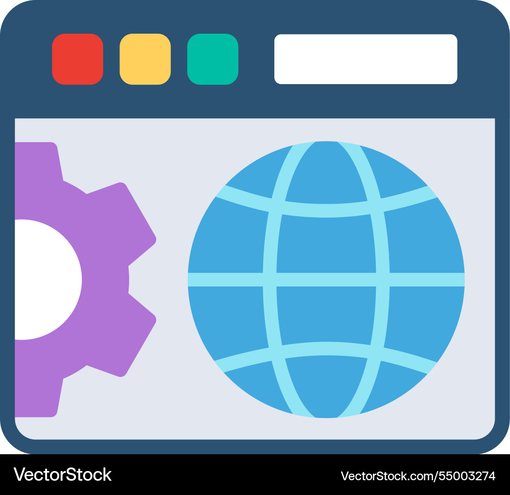 Web optimization flat icon design vector image