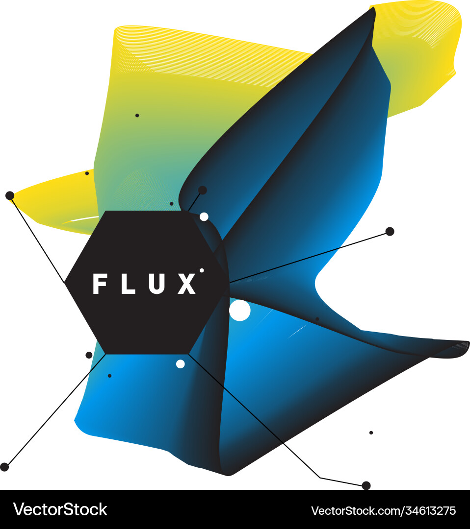 3d colorful wave background dynamic flux effect 3d colorful wave background dynamic flux effect Vector Image