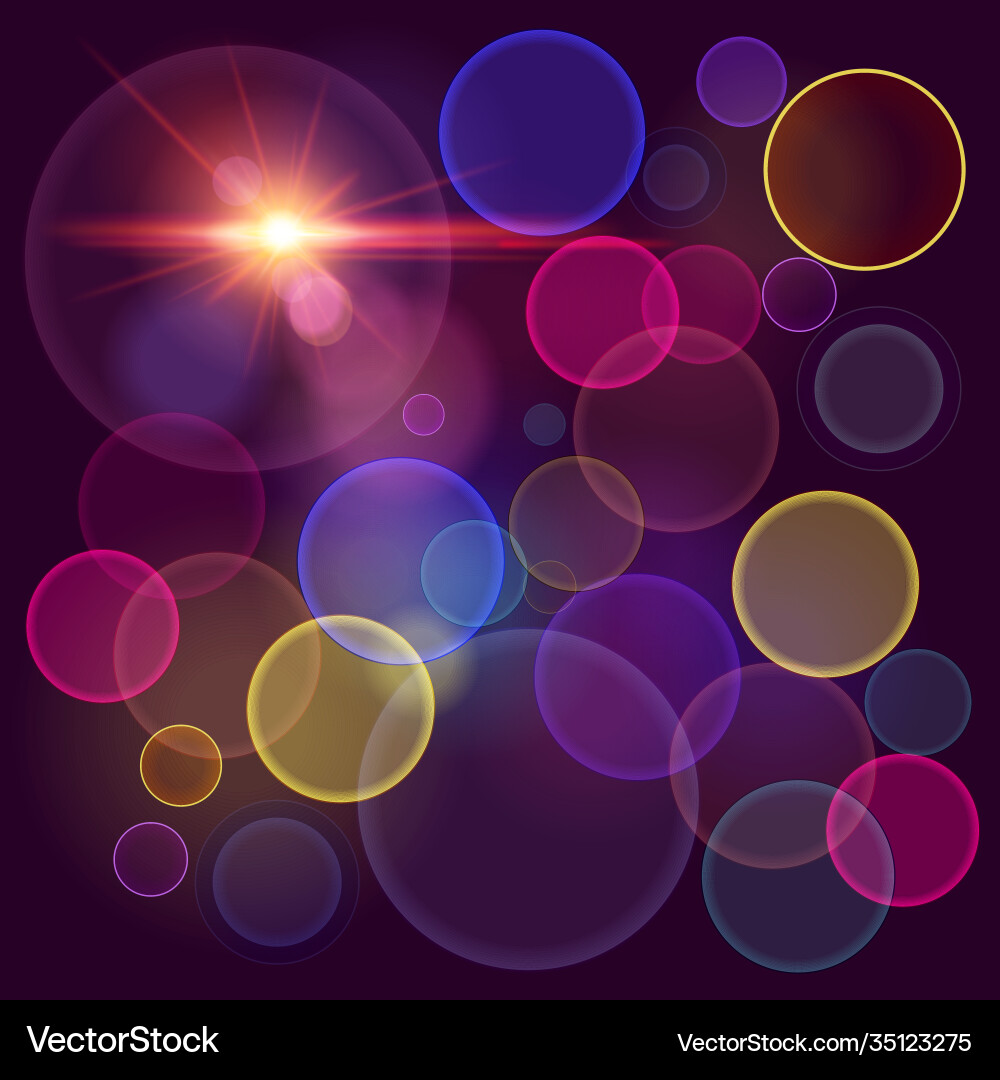A bright abstract background with bokeh and lights Vector Image