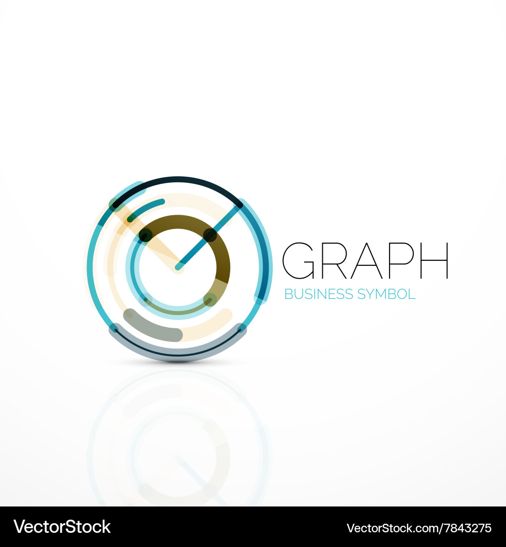 Abstract logo idea linear chart or graph Vector Image
