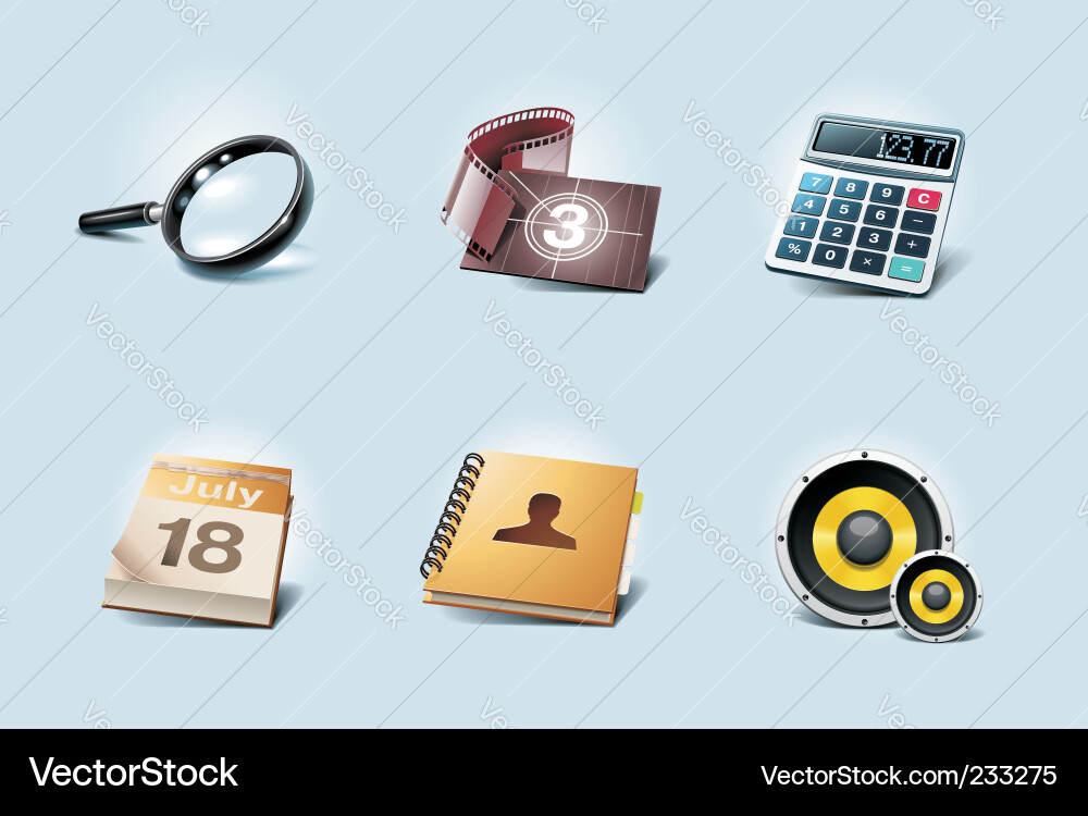 Application Icon Set vector image