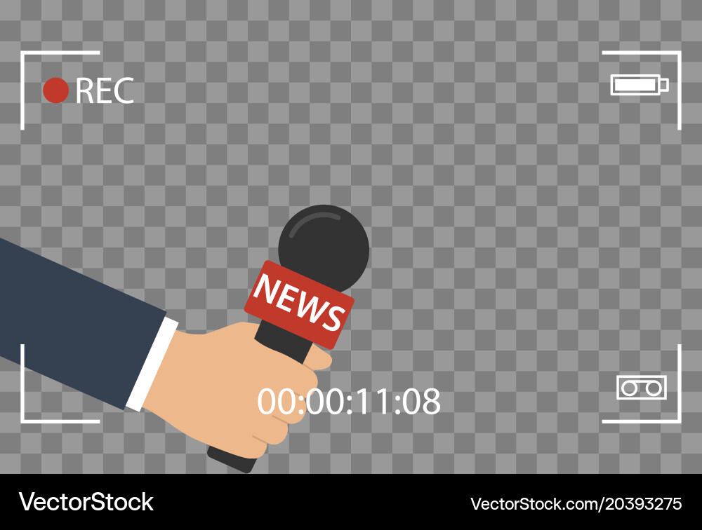 Background with camera frame and record or rec Vector Image