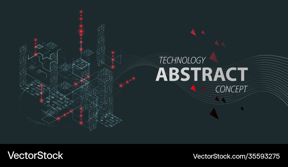 Binary Code Technology Background Vector Image