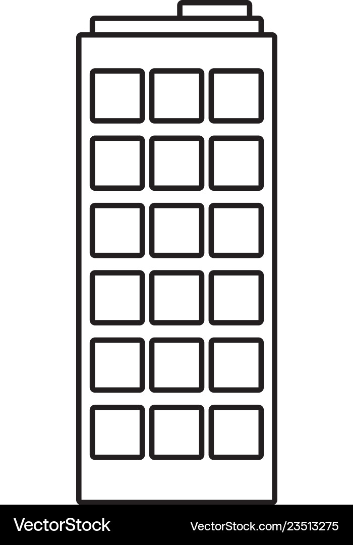 Building isolated icon vector image