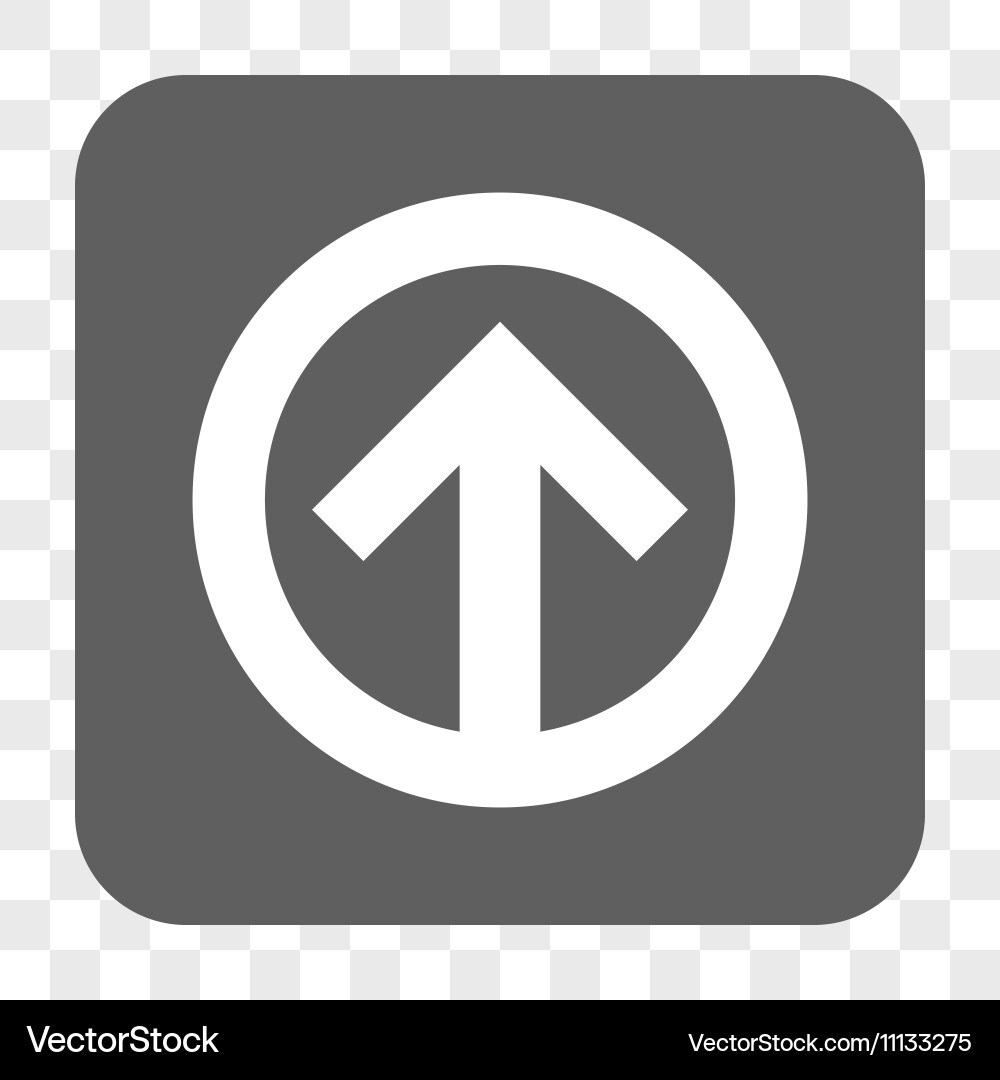 Direction up rounded square button vector image