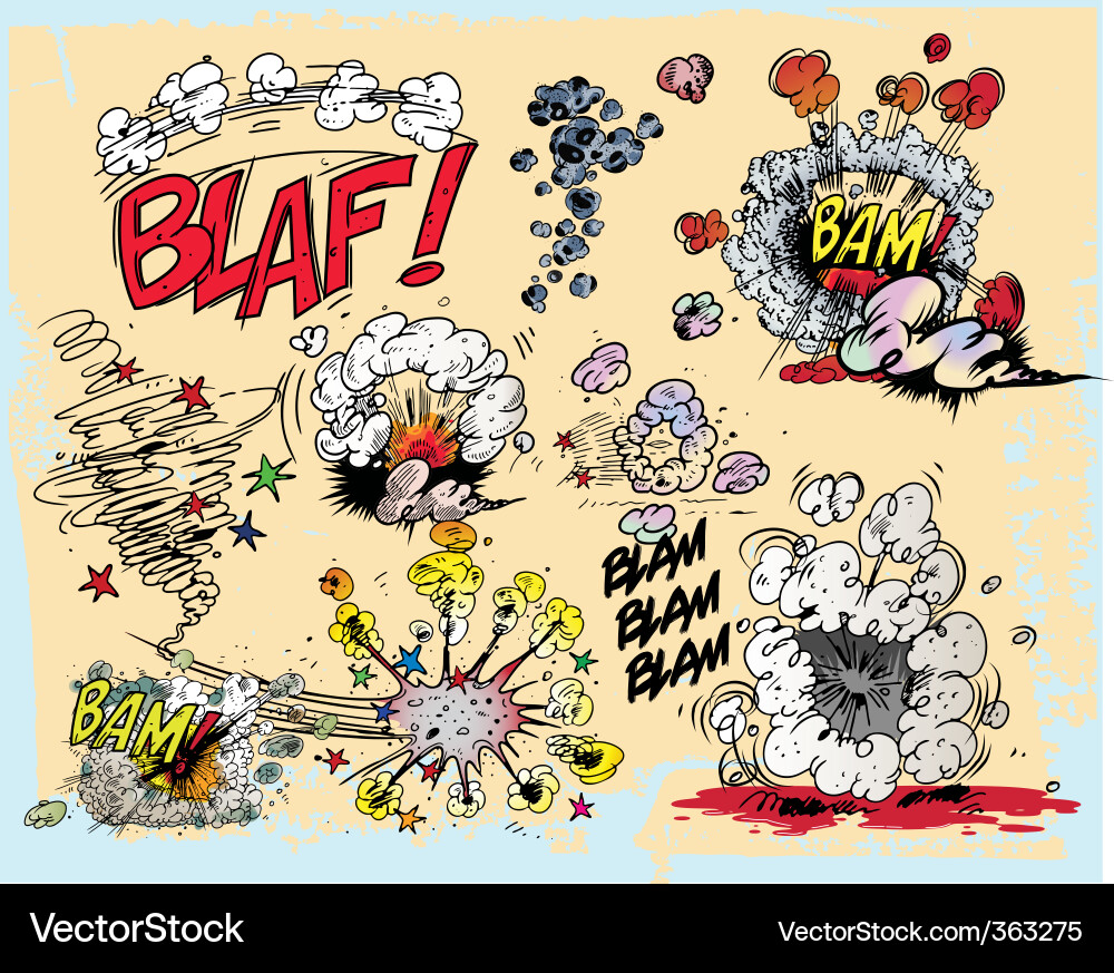 Dynamic Explosions vector image