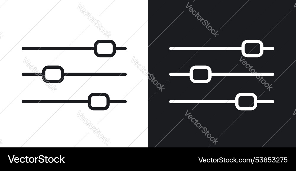 Filter control icon set Filter control icon set vector image
