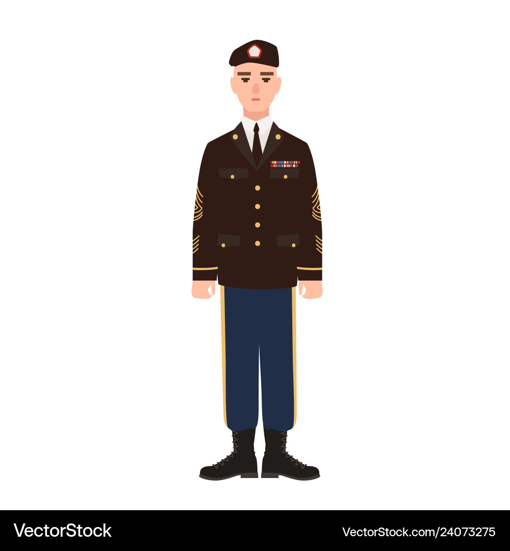 Militärmann von usa bewaffnete Kraft tragen Vollkleid Militärmann von usa bewaffnete Kraft tragen Vollkleid vektorbild