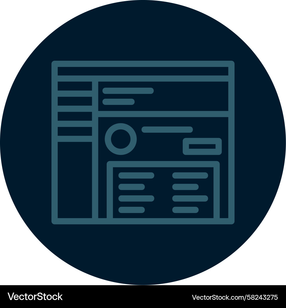 Multi Color Line View Icon Vector Image