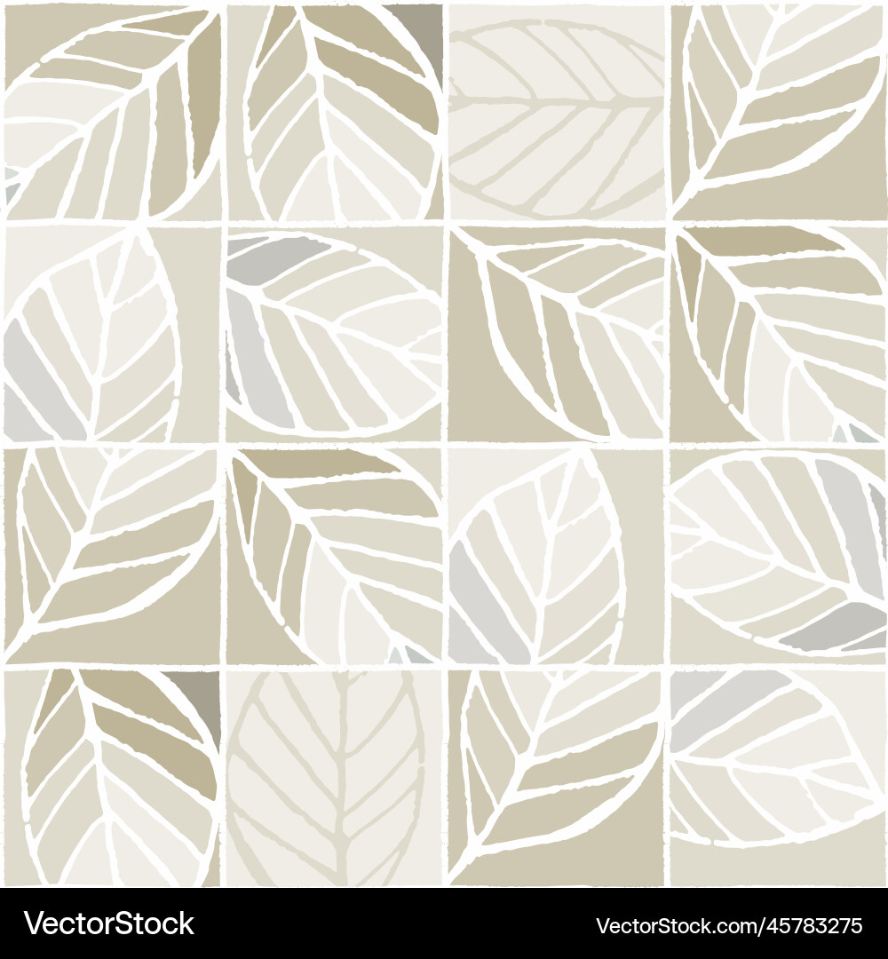 Seamless pattern with elm tree branches and leaves Seamless pattern with elm tree branches and leaves vector image