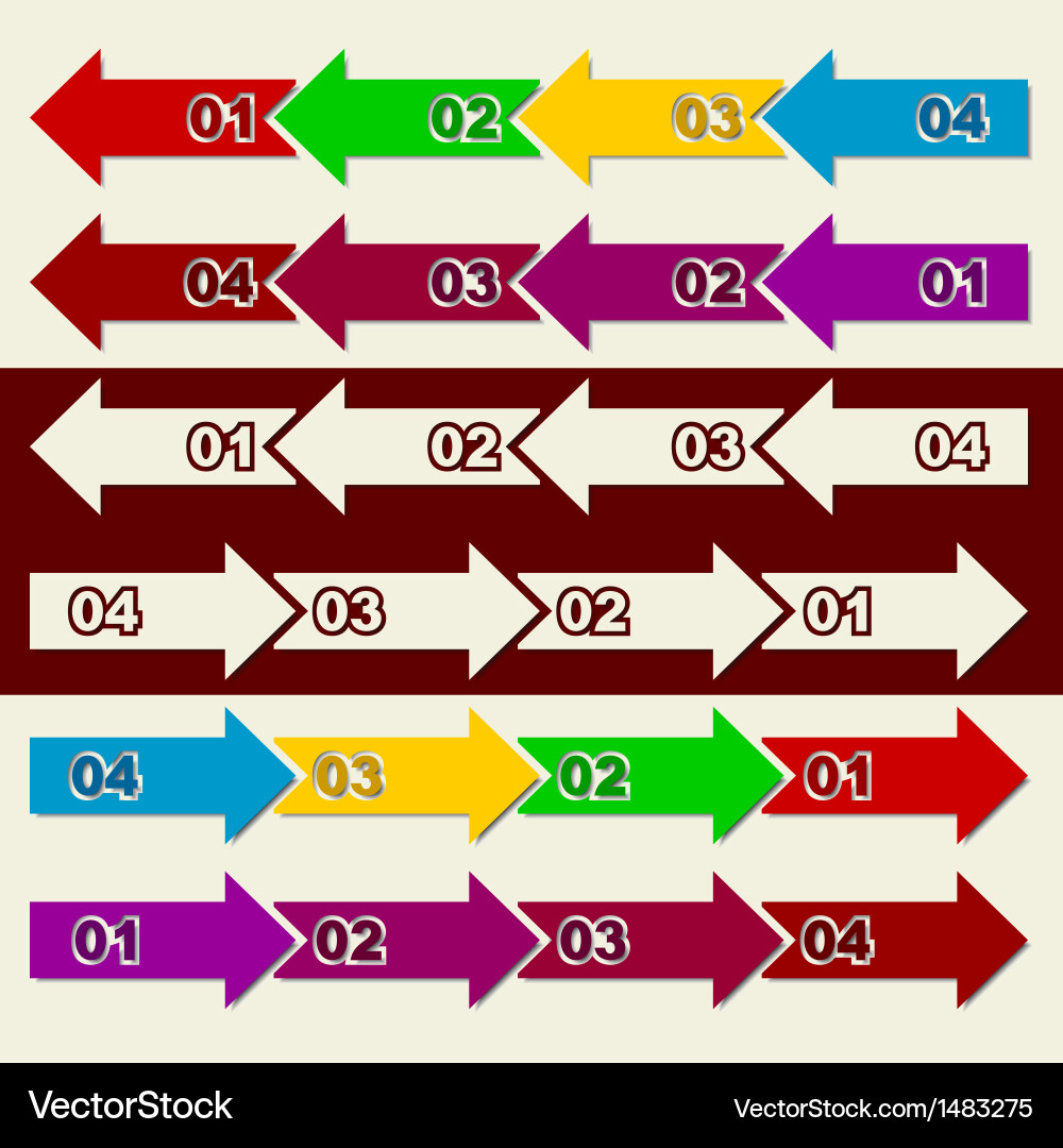 Set of pointers vector image