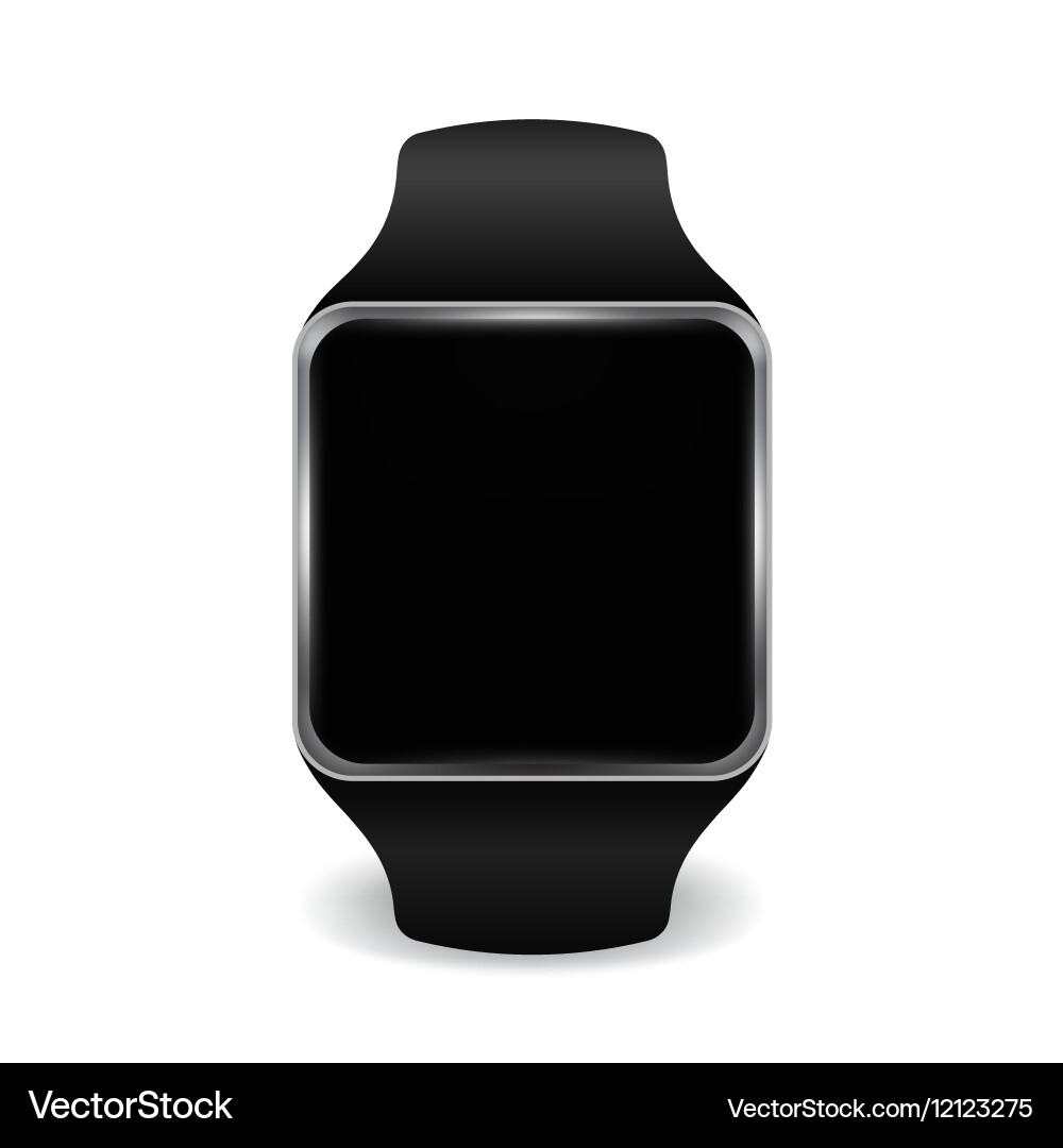 Smart watch with interface in several color Vector Image