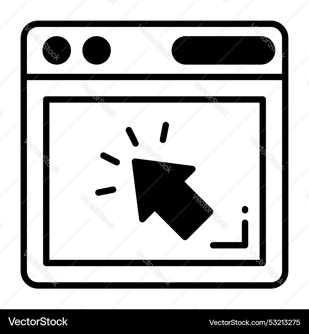Web cursor icon isolated on white background Vector Image