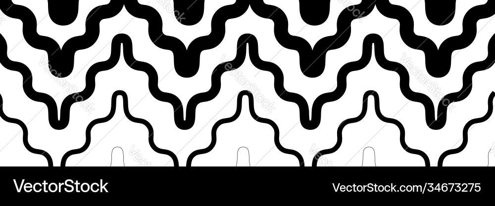 Wide rectangular format wavy waving zig-zag Wide rectangular format wavy waving zig-zag Vector Image