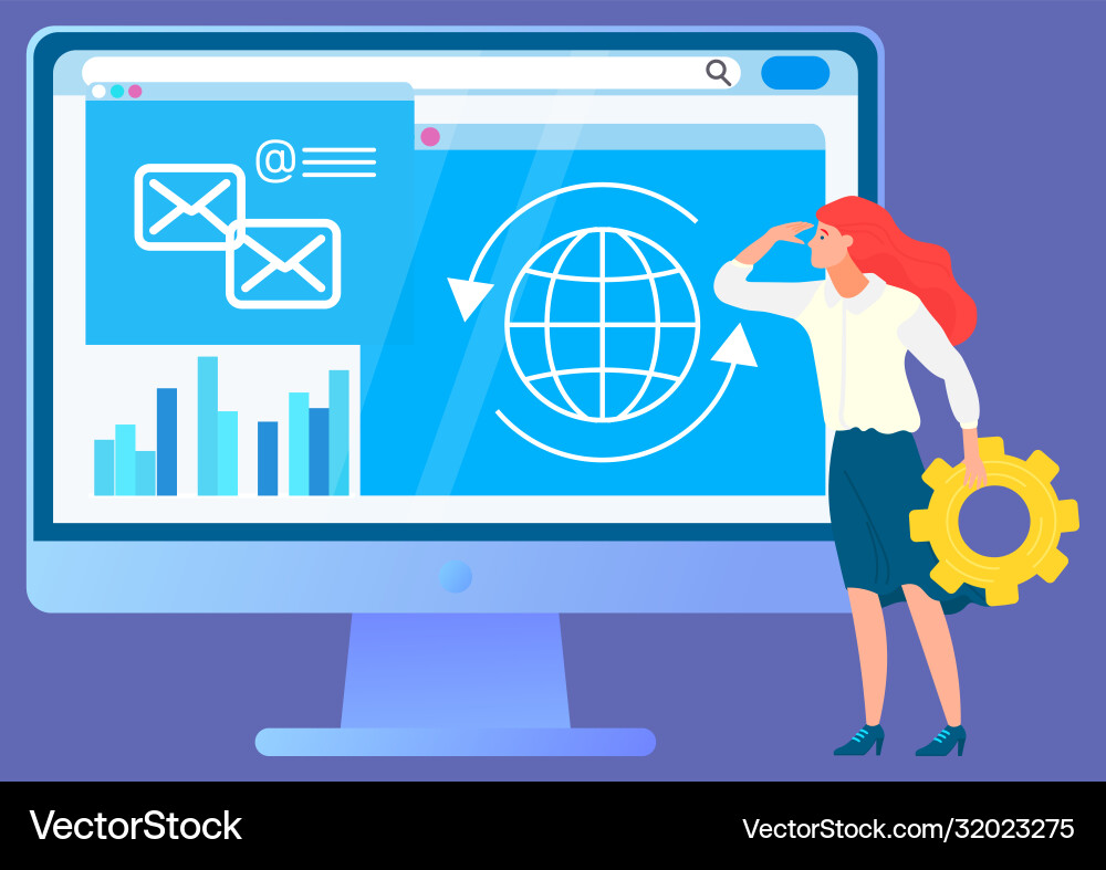 Worldwide connection education business Worldwide connection education business vector image