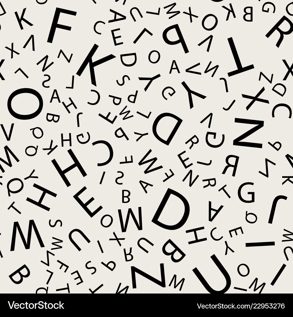 Abstract Alphabet Pattern vector image