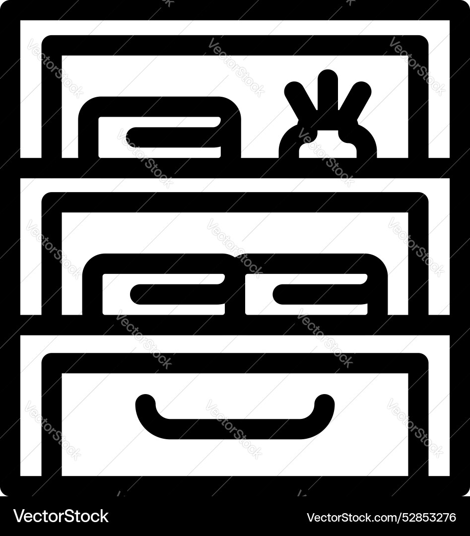 Bookshelf icon representing storing and organizing Bookshelf icon representing storing and organizing vector image
