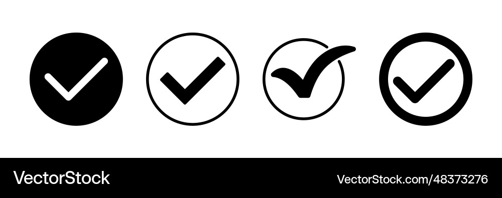 Check icon mark list button Check icon mark list button vector image