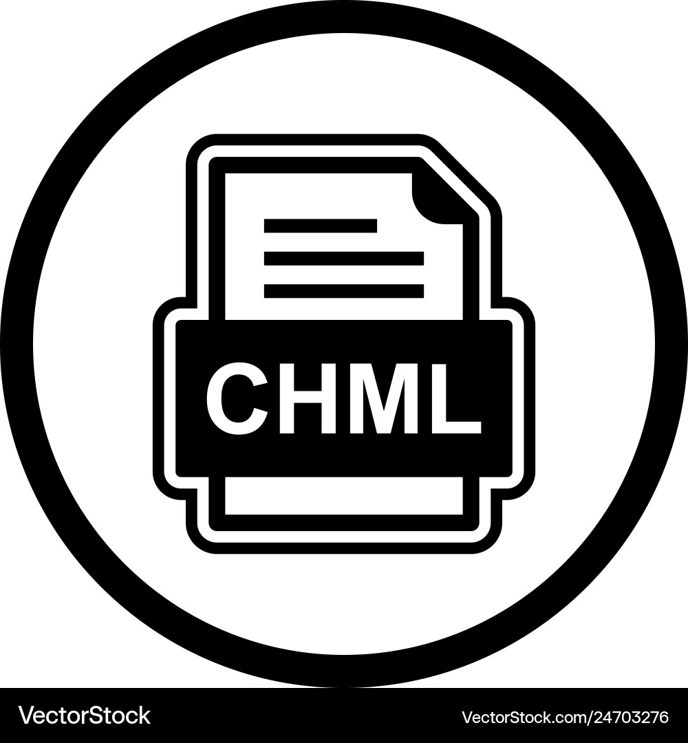 Chml file document icon vector image